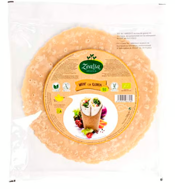 Wrap de quinoa ecológico sin gluten Zealia 120g