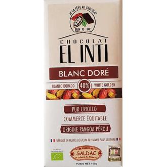 CHOCOLATE BLANCO DORADO 40% 100 gr ECO