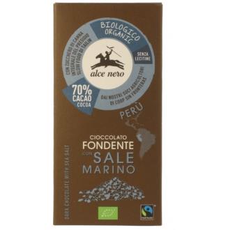 CHOCOLATE NEGRO con Sal Marina tableta 50 gr BIO