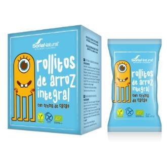 ROLLITOS ARROZ integral con crema de cacao 3uds