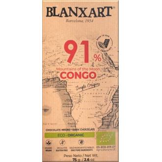 CHOCOLATE NEGRO 91% CONGO 75 gr ECO