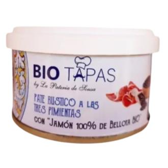 PATE BIO TRES PIMIENTAS-JAMON BELLOTA 100% 100GR.