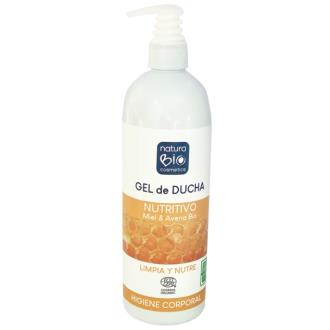 NATURABIO COSMETICS GEL DE DUCHA NUTRITIVO miel-avena 740ml. BIO