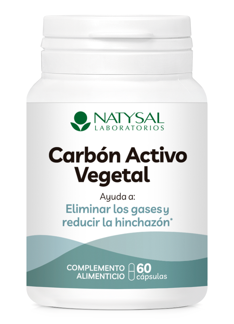 Carbón Activo Vegetal Natysal 60 Cápsulas Antiflatulente para Digestión
