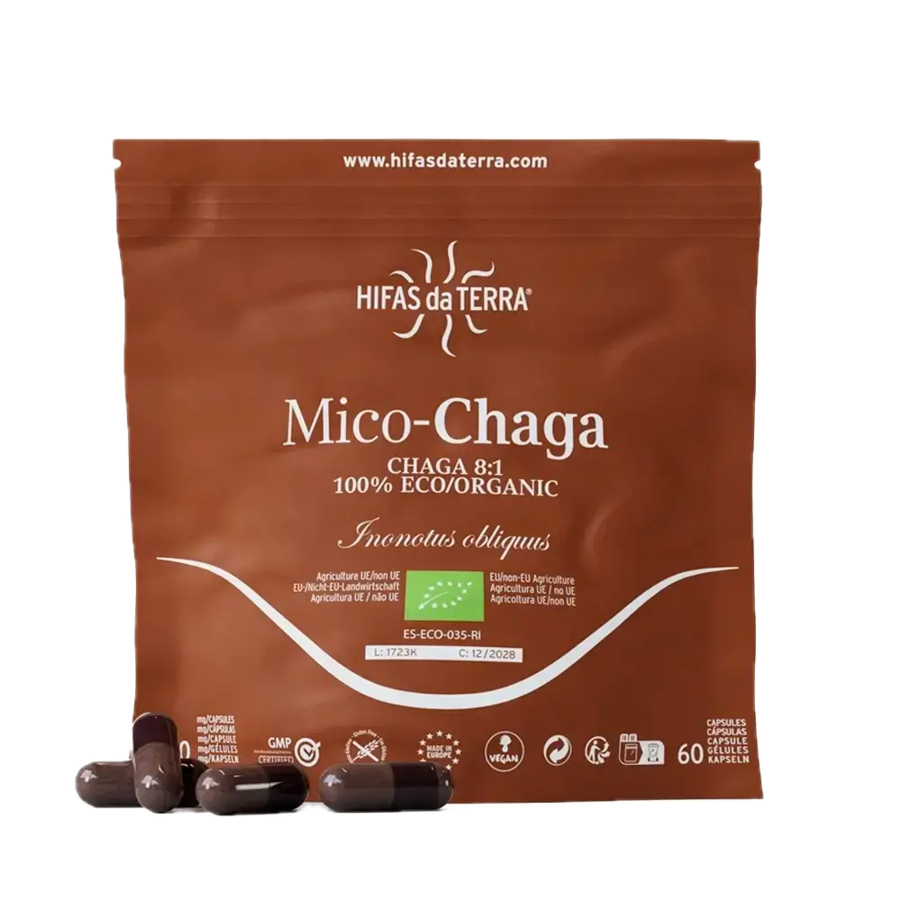 Mico-Chaga Refil de 60 cápsulas veganas con Vitamina C