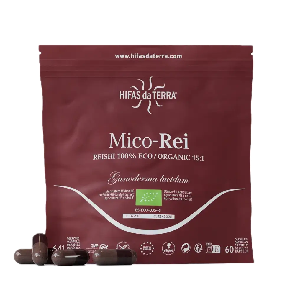 Mico-Rei Extracto de Reishi 60 Cápsulas Alta Potencia Concentrada