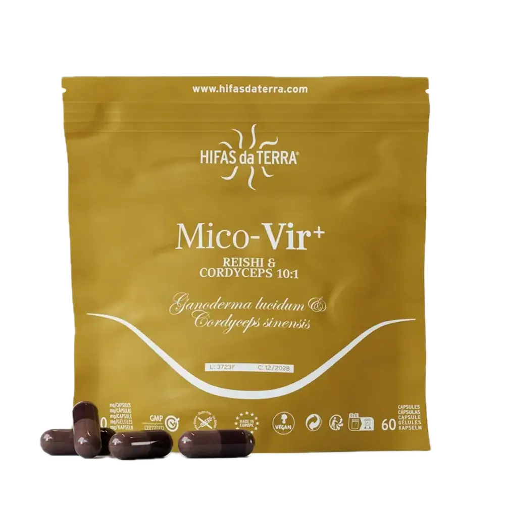 Mico‑Vir+ 60 cápsulas – Suplemento de Reishi y Cordyceps de alta concentración