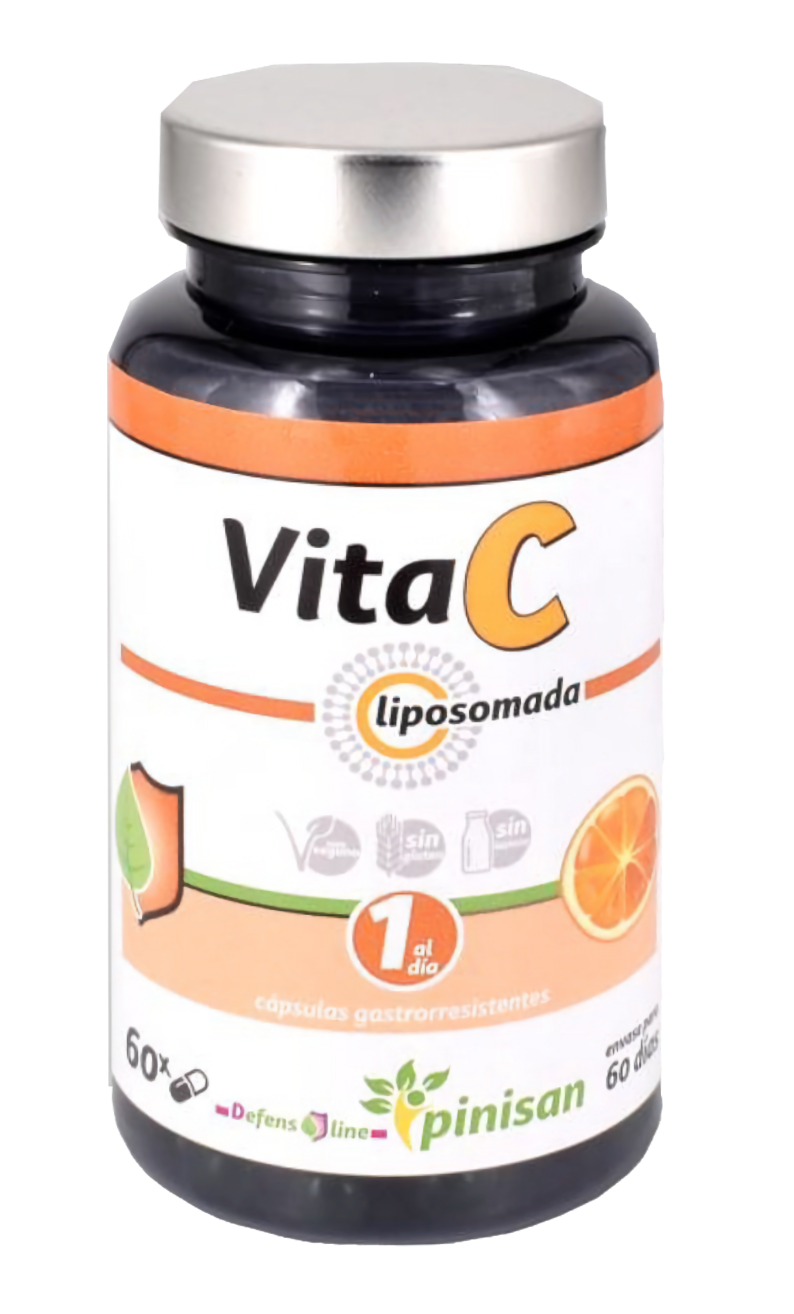 Vitamina C Liposomada Pinisan 750 mg, 60 Cápsulas Veganas
