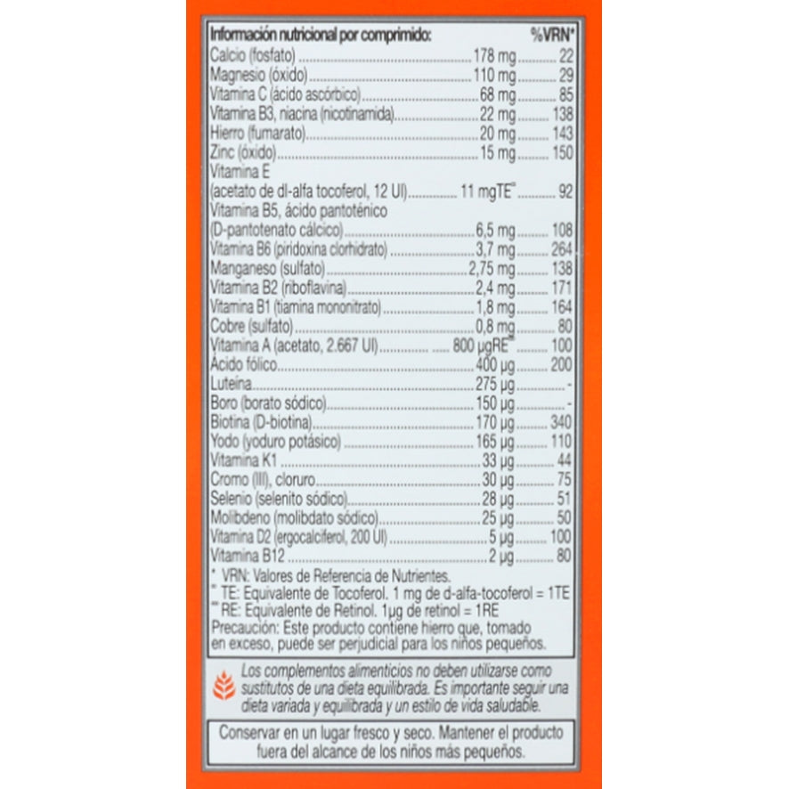 Multivitaminas Minerales A-Z SinGluten Vegan 90comp Health Aid