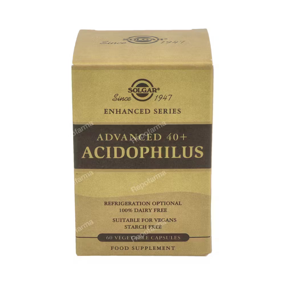 40 PLUS ACIDOPHILUS AVANZADO 60vegicaps. Solgar