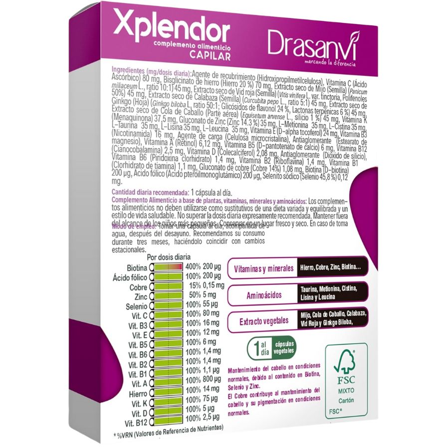 Xplendor Capilar SinGluten 24caps Drasanvi