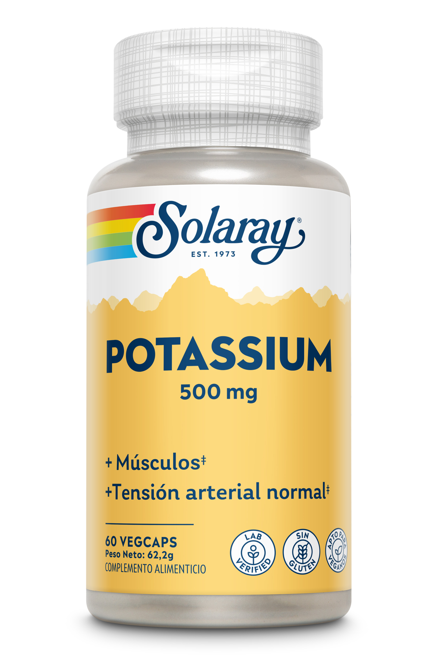 Potasio Citrato 500 mg Solaray – 60 Cápsulas Veganas