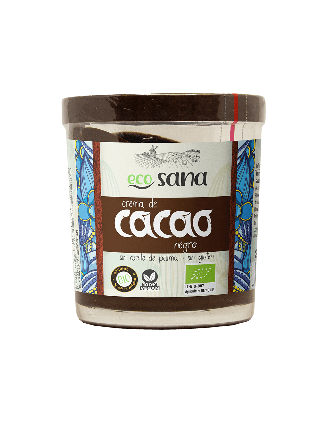 Crema Cacao Negro Bio 200G Ecosana