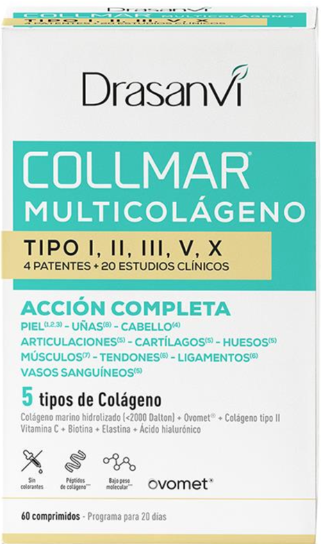 Collmar Multicolágeno Drasanvi 5 tipos de colágeno, 60 comprimidos