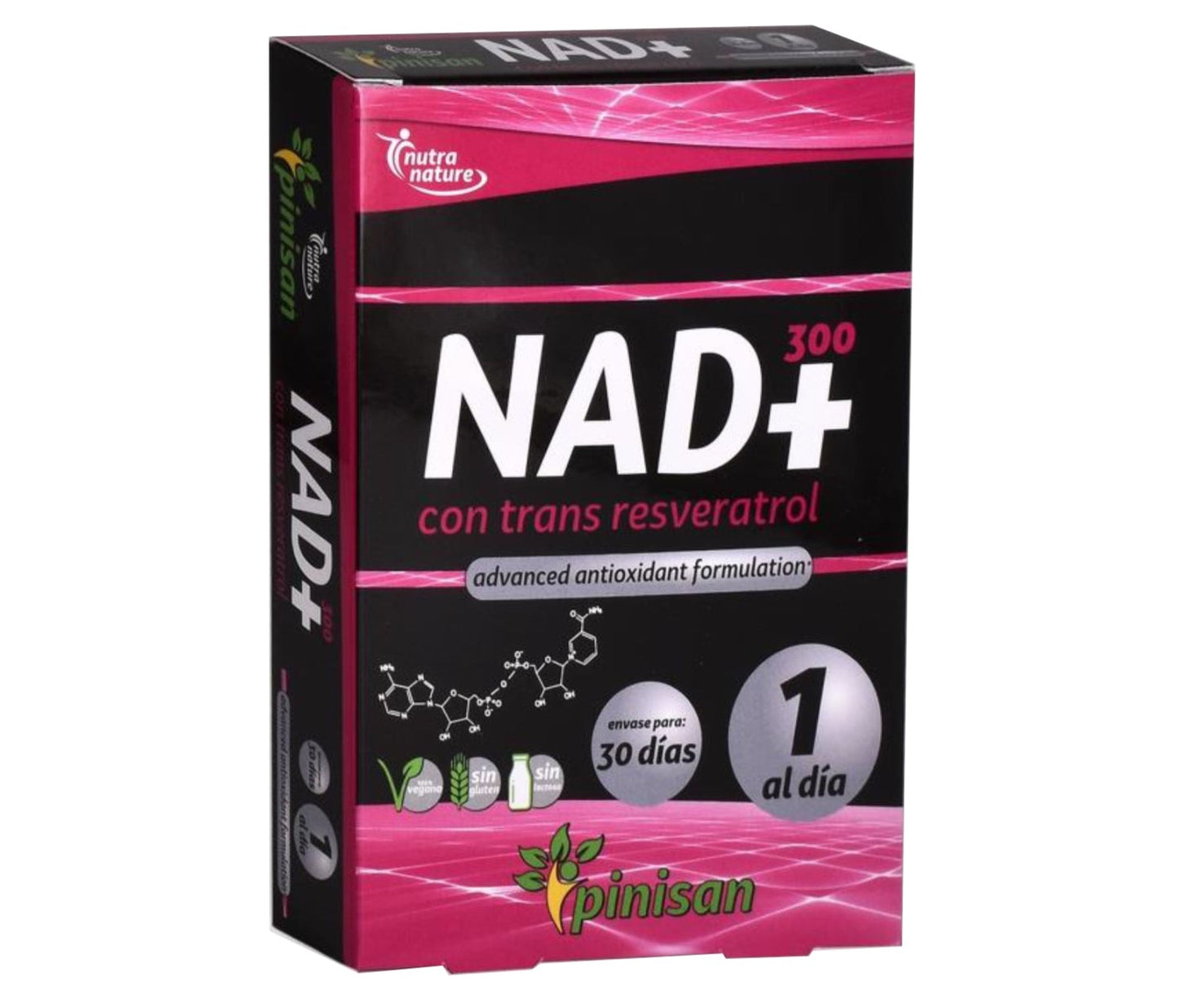Suplemento NAD+ Pinisan 30 Cápsulas Antioxidantes Energía y Longevidad