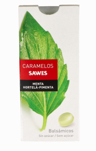 SAWES CARAMELOS BALSAMICOS S/AZUCAR menta blister 22gr