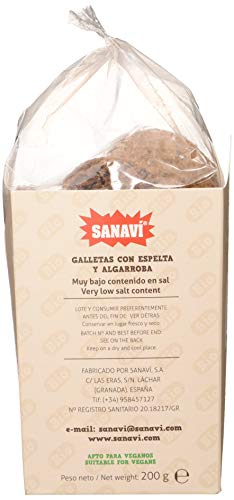 Sanavi Galleta Espelta Y Algarroba 200 G 200 G 100 g