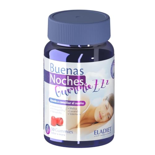 Buenas Noches Gummies - 30 Gummies - Ayuda a Conciliar el Sueño - Propiedades Relajantes - Con Melatonina y Extractos Vegetales - Contiene Edulcorantes - Eladiet