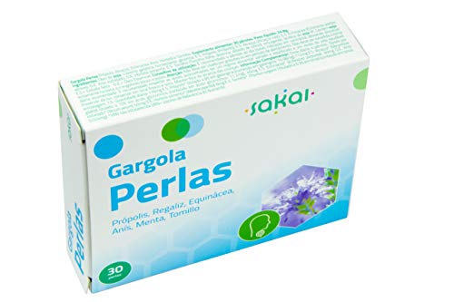 Sakai – Wasserspeierperlen – Lindert Halsbeschwerden – Schützt Ihre Stimmbänder – Wohlbefinden von Mund und Rachen – Mit Propolis, Süßholz, Echinacea, Sternanis, Minze und Thymian.
