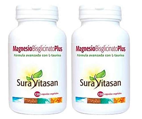 Magnesio Bisglicinato Plus 300 mg 120 cápsulas Suravitasan (Pack 2 u.)