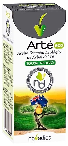 Novadiet – ARTÉ ECO 15 ml mit 100 % reinem und natürlichem ätherischem Teebaumöl – hilft bei der Vorbeugung von Pedikulose, Linderung der Kopfhaut, Akne-Hautpflege und mehr – 15-ml-Behälter