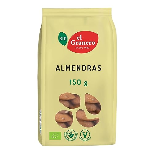 El Granero Integral - Almendras BIO - 250 g - Alto Contenido en Nutrientes - Mejoran la Salud Ósea y Cardiovascular - Propiedades Energéticas y Calóricas - Aptas para Veganos