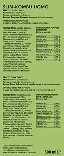 Gianluca Mech - Slim-Kombu Hombre, Suplemento Alimenticio Keto de 500 ml