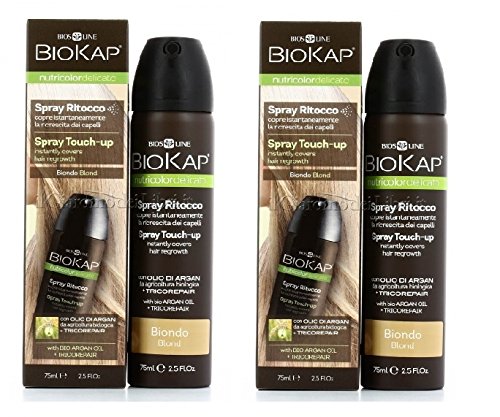 Bios Line BIOKAP – Nutricolor zartes Spray Ritocco Blonde 2 Packungen à 75 ml als Ersatz für einen neu gesäten Attimo