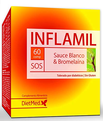 Dietmed | Inflamil - 60 Comprimidos | Sauce Blanco & Bromelaína | Rapid