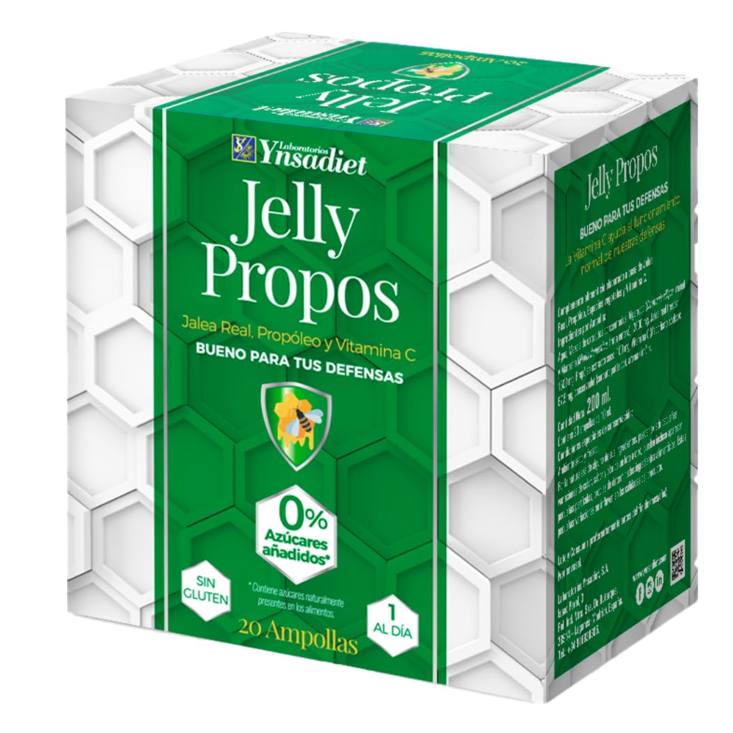 JELLY PROPOS Jalea Real con Propóleo, Echinácea, Saúco, Pelargonio y Vitamina C (20 ampollas)