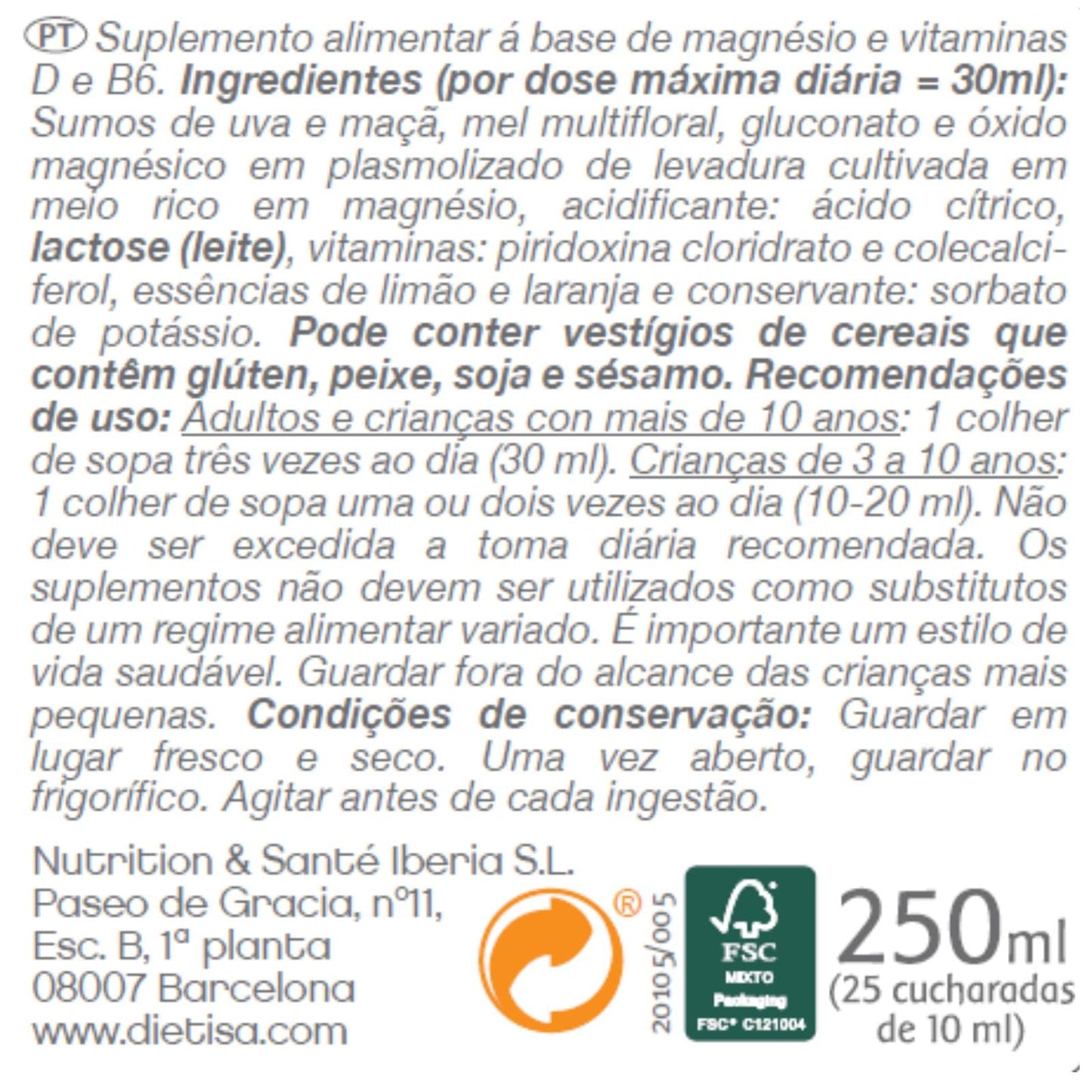 MAGNESIODIET PLUS 250 ml