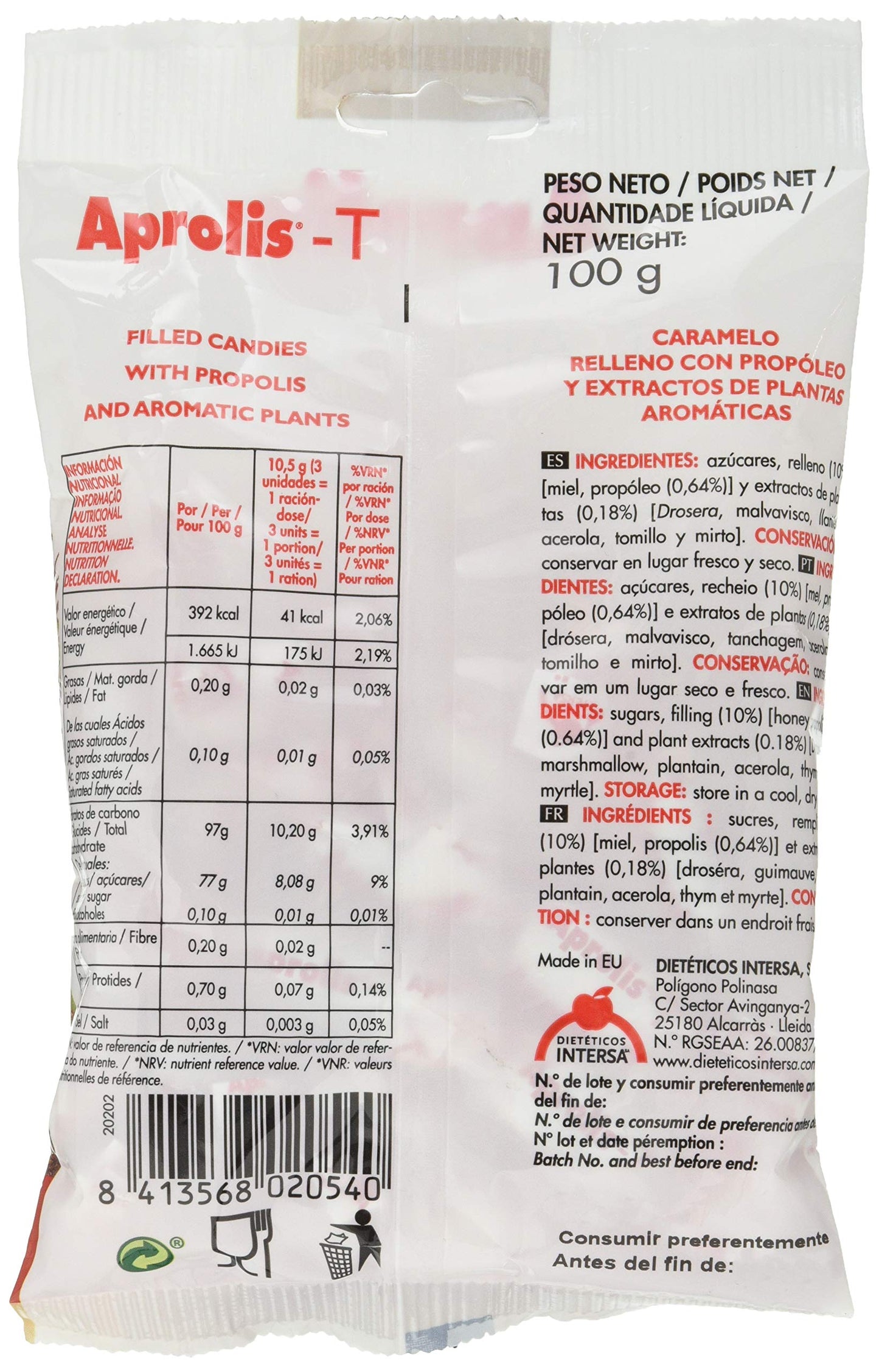CARAMELOS APROLIS TOS 100 gr