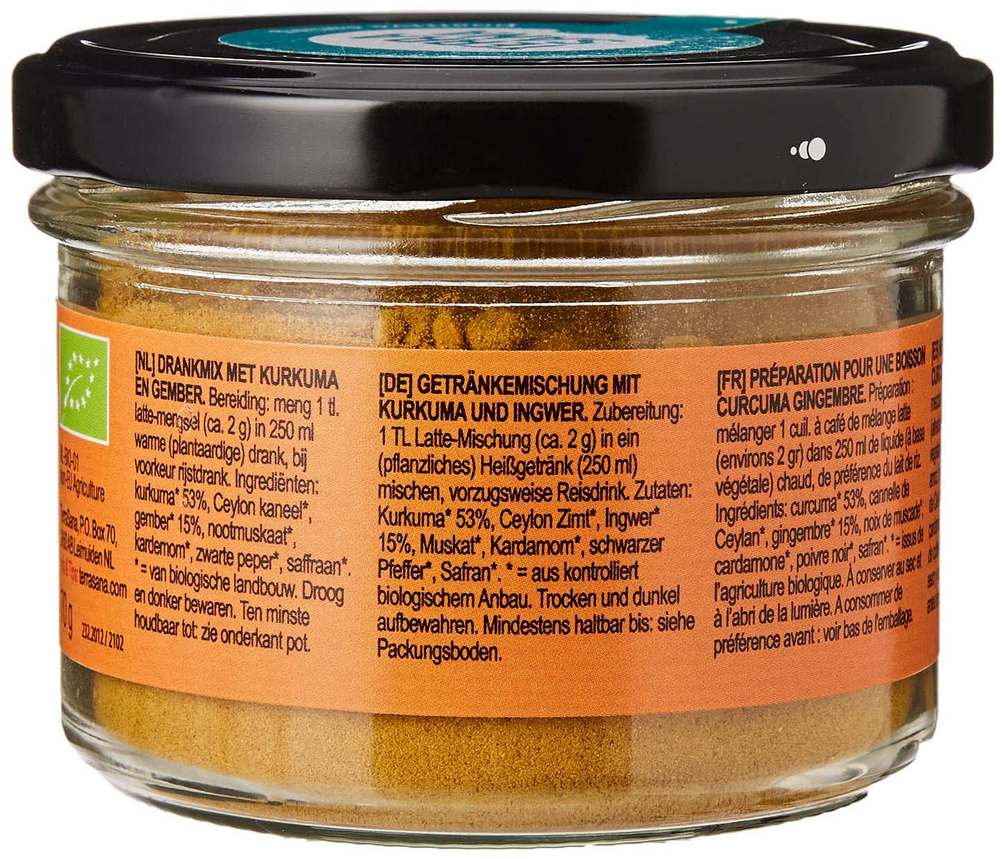 CURCUMA JENGIBRE LATTE 70gr. BIO VEGAN