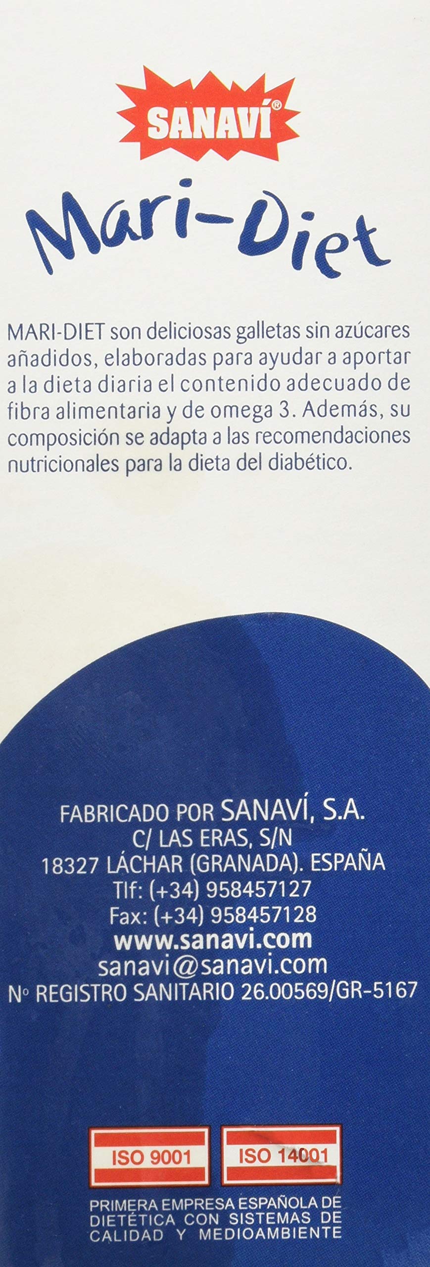 Sanavi - Sanavi Mari-Diet Galletas Sin Azucares - 180g