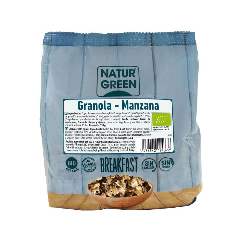 Granola Manzana sin Gluten Bio