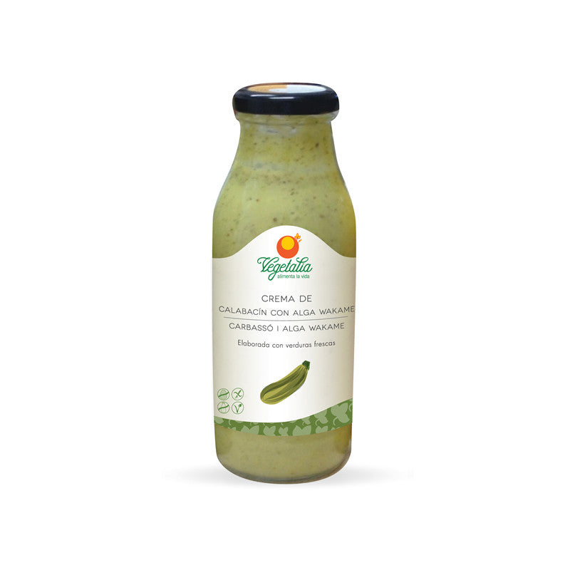 Crema de calabacín con alga wakame bio 500 ml Vegetalia