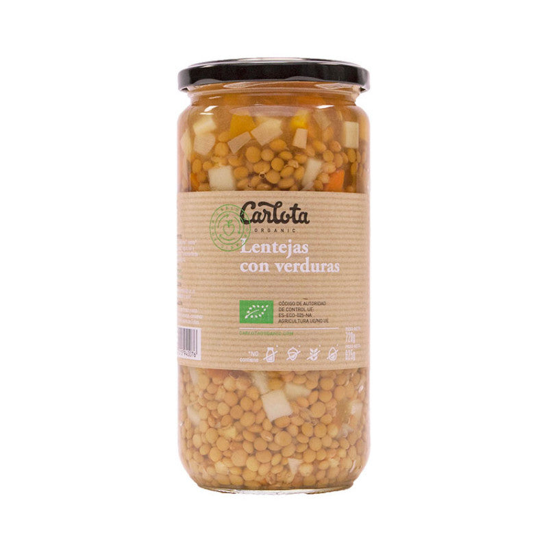 Lentejas con verduras Bio 720g Carlota Organic