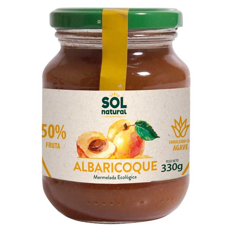 Mermelada de albaricoque con agave bio 330g Sol Natural
