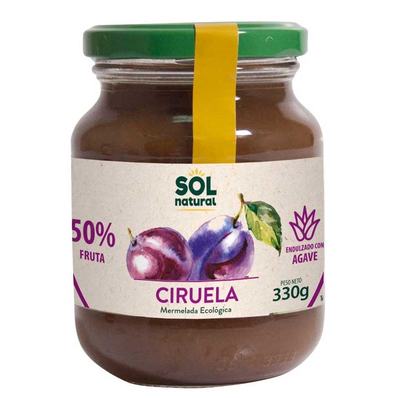 Mermelada de ciruela con agave bio 330g Sol Natural