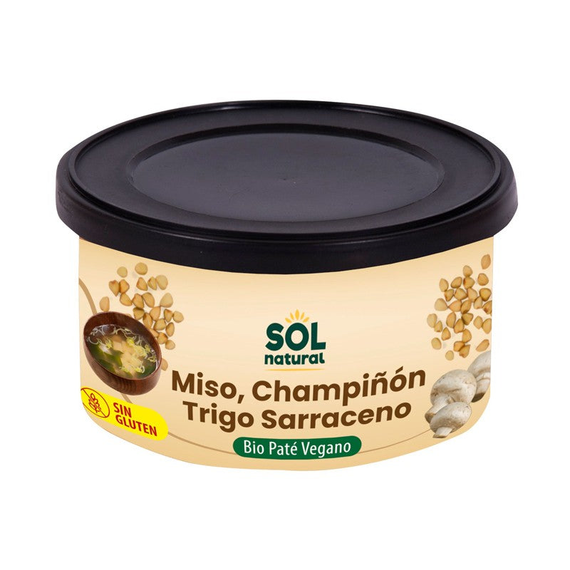 Pate vegano miso champiñon sarraceno bio 125g Sol Natural