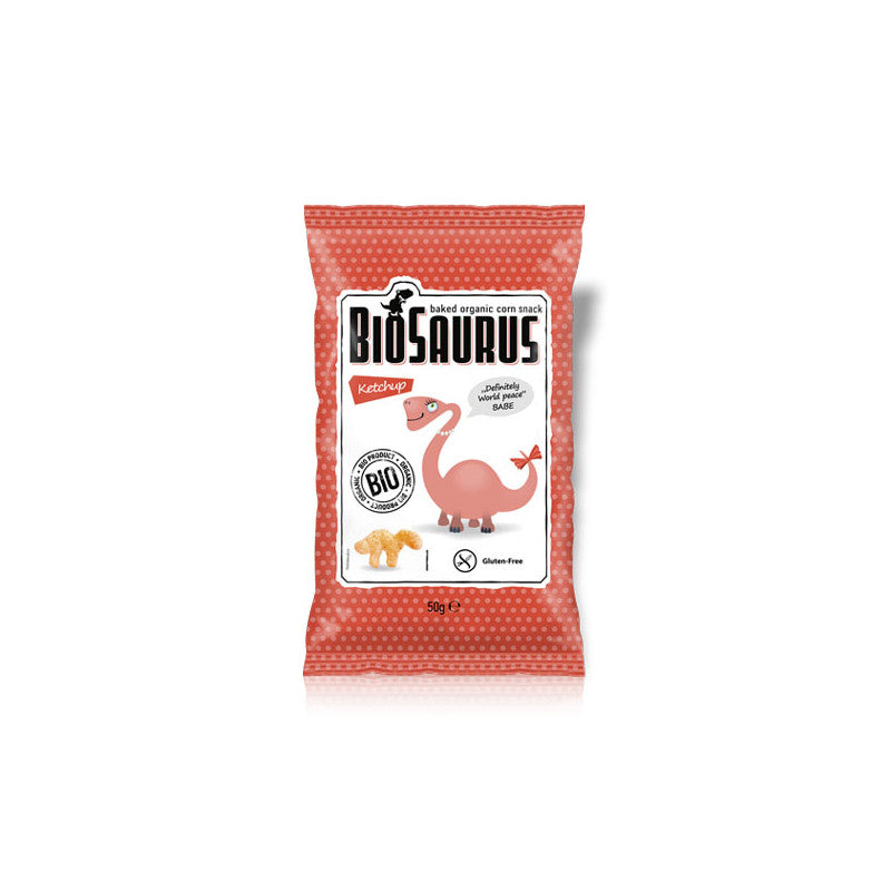 Snack sabor ketchup sin gluten Bio 50g BioSaurus