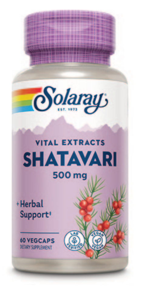 Shatavari Solaray 60 cápsulas veganas para equilibrio hormonal