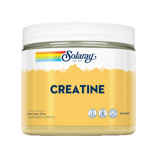 Creatina Solaray 225 gramos – Potente suplemento vegano para fuerza y recuperación
