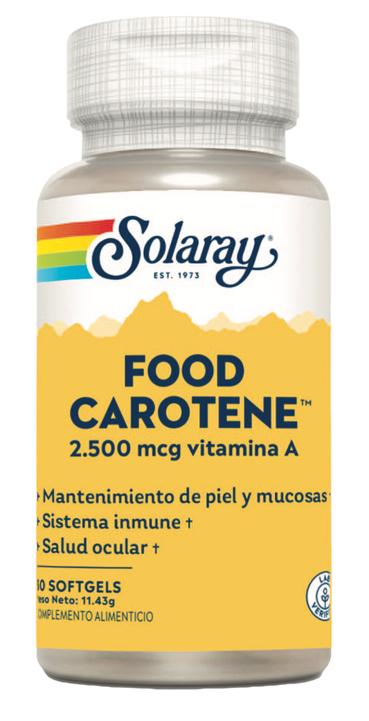 Food Caroteno Solaray 30 Softgeles – Vitamina A Natural