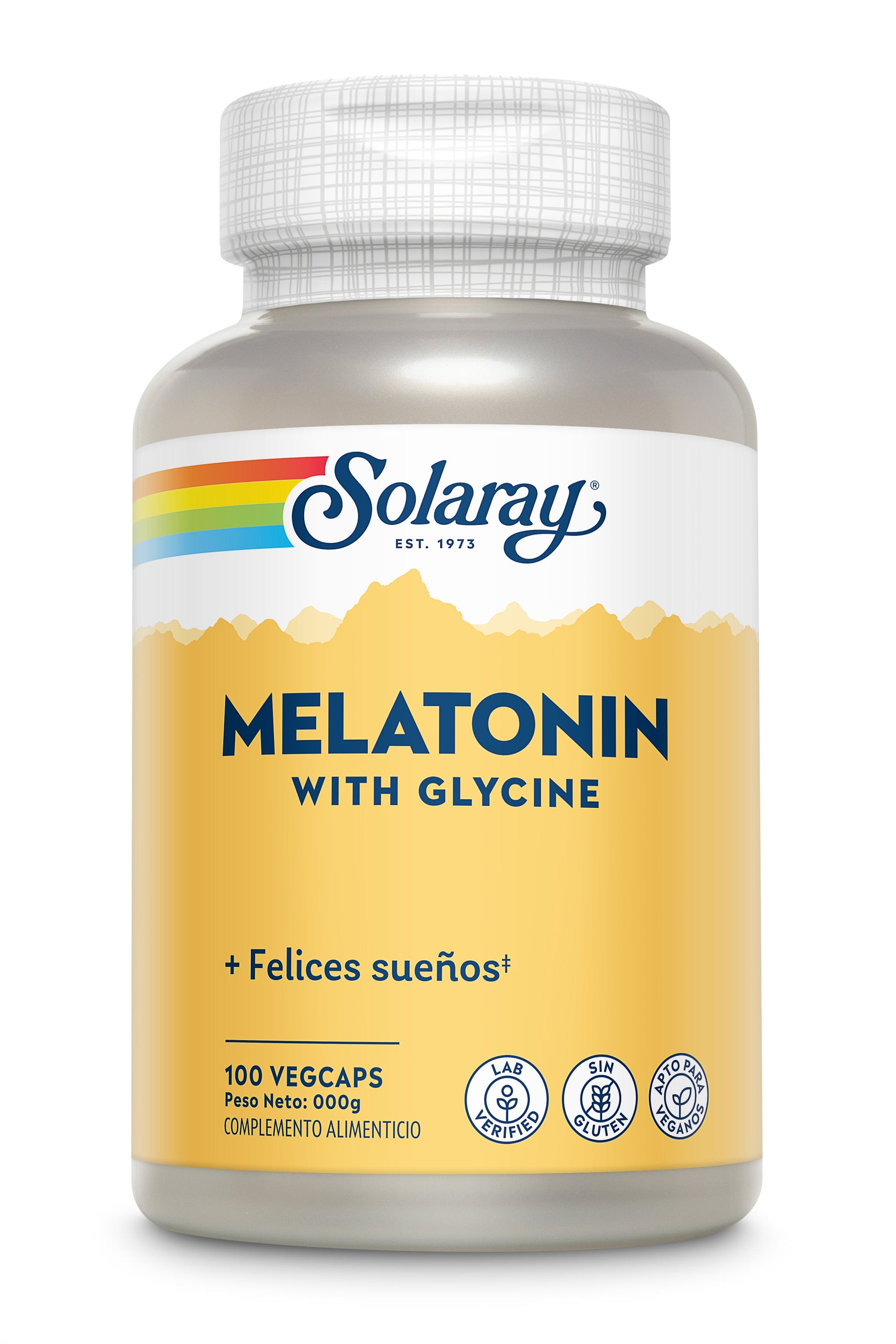 Melatonina con Glicina Solaray 100 Cápsulas para Sueño Profundo