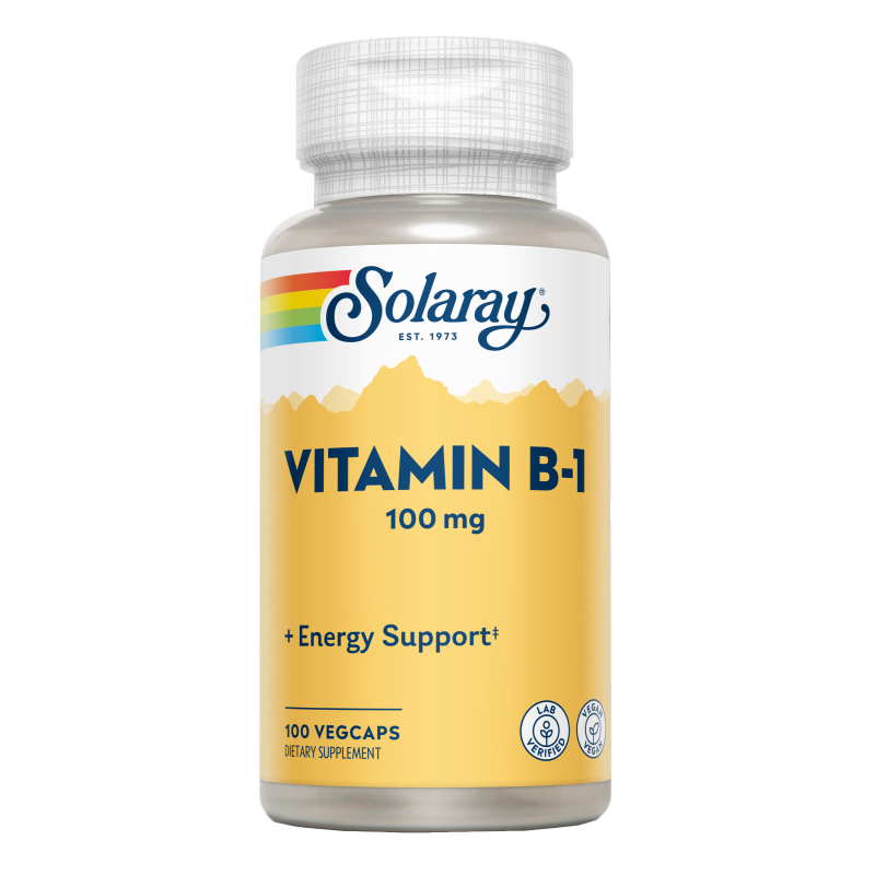 Vitamina B1 Solaray 100 mg – 100 Cápsulas Energéticas