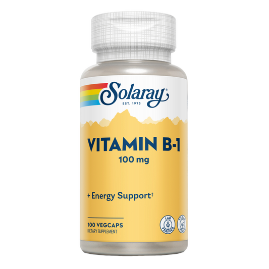 Vitamina B1 Solaray 100 mg – 100 Cápsulas Energéticas