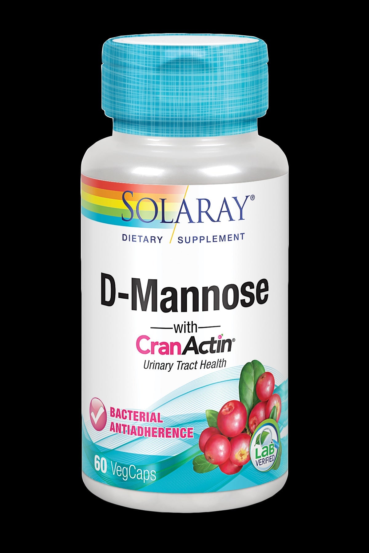 D-Manosa con CranActin de Solaray – 60 cápsulas para salud urinaria
