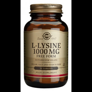 Suplemento de L‑Lisina 1000 mg Solgar – 50 comprimidos