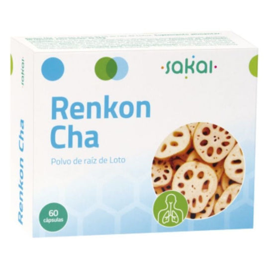 Renkon Cha Polvo de Raiz de Loto SinGluten 60caps Sakai